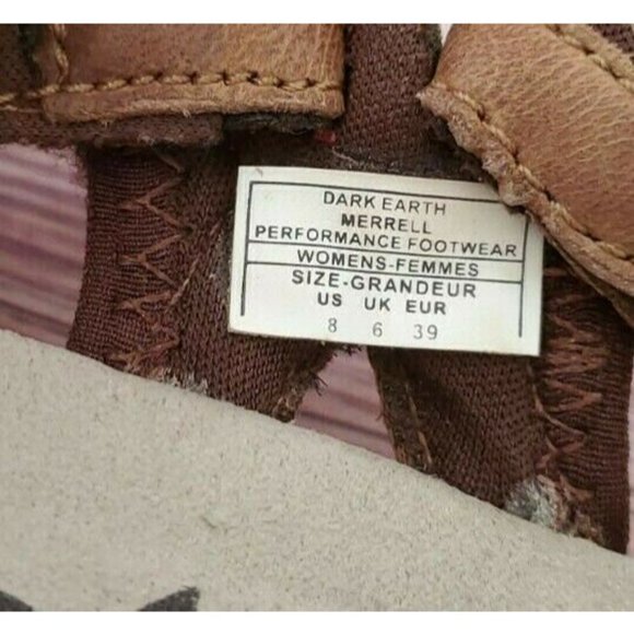 Merrell Women Terran Lattice Brown Leather Sandals - Picture 5 of 6